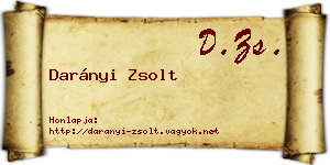 Darányi Zsolt névjegykártya